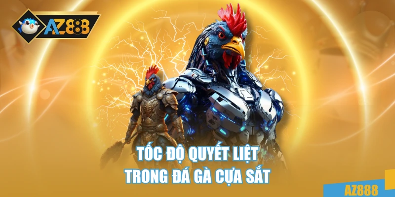 Tốc độ quyết liệt trong đá gà cựa sắt